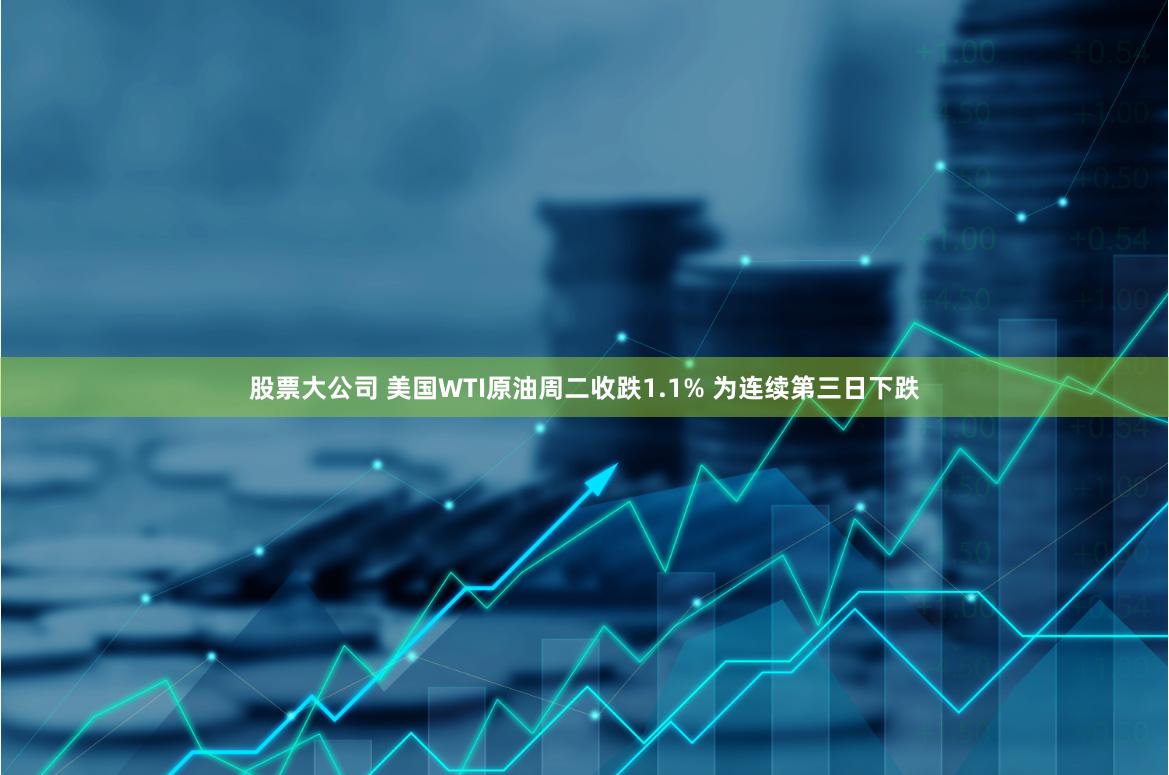 股票大公司 美国WTI原油周二收跌1.1% 为连续第三日下跌